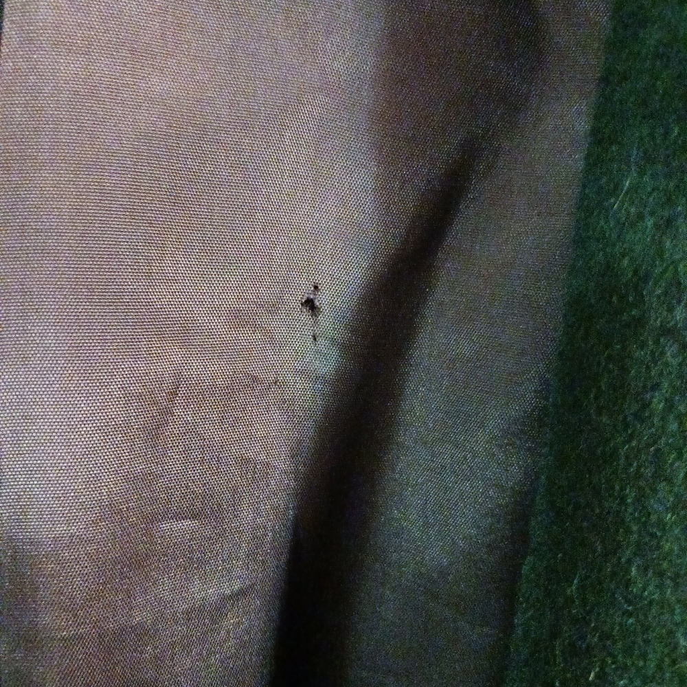 Wool Blend Coat Green Pea  Button Sz Medium Aztec Stitch Front Back - Picture 7 of 9